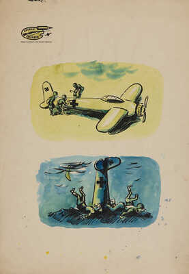 Муратов Николай Евгеньевич. Вариант плаката «О хвостах и крестах» из серии «Боевой карандаш»